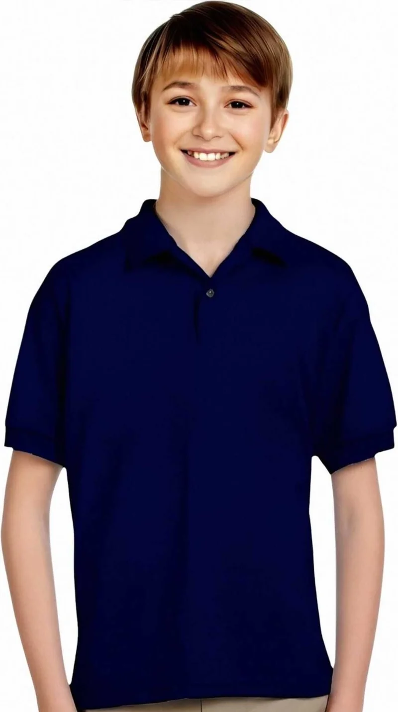 تيزجيلسين 3-Piece Boys Cotton Polo Collar T-Shirt Daily and School Uniform School T-Shirt