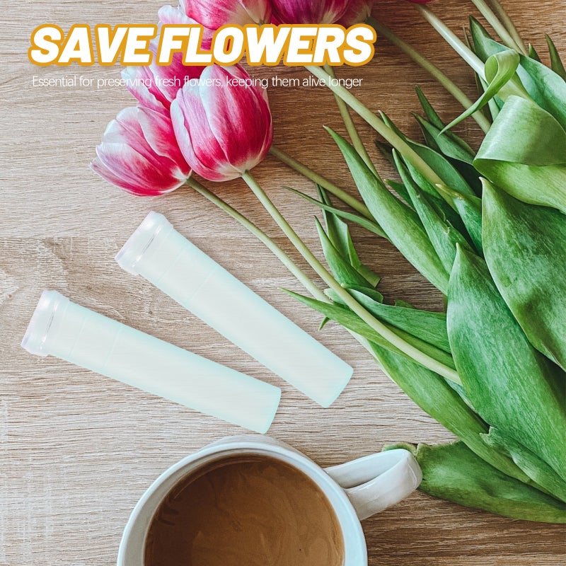 20PCS Floral Water Tubes Flowers Storage Small Test Flower Shop Supplies Flower Holder 7.2x1.8cm (Sky ) - Image 5