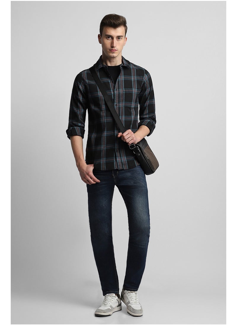 Dennis Lingo Black Casual Shirt for Men, 100% Cotton, Slim Fit  - Image 1