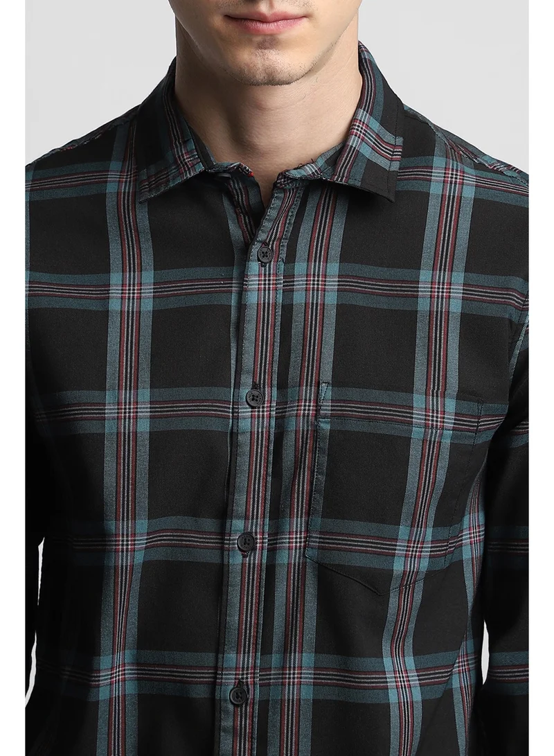 دينيس لينغو Black Casual Shirt for Men, 100% Cotton, Slim Fit