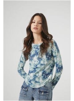 FOREVER 21 Tie-Dye Floral Print Top  - Image 3