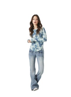 FOREVER 21 Tie-Dye Floral Print Top  - Image 1