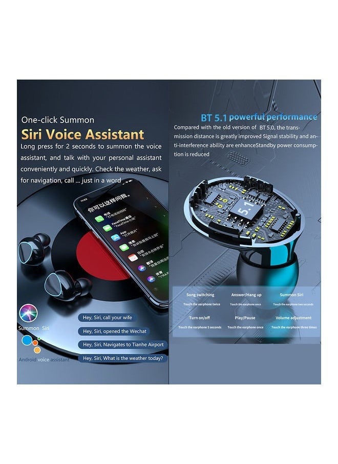 Raxoom - M10 BT Wireless V5.3 Headset Black - Image 1