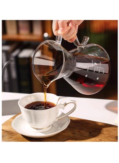 Excefore Pour Over Coffee Maker, Elegant Drip Coffee Maker with Reusable Stainless Steel Filter Dripper, Lead-Free Borosilicate Glass Coffee Carafe for 1-4Cup, 500ml 18oz  - Image 5