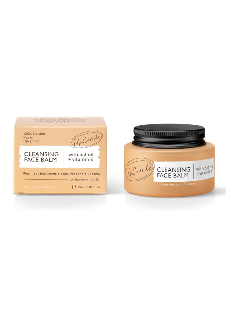 UpCircle - Cleansing Face Balm with Apricot 55ml Natural Cleanser To Remove Makeup Including Waterproof Mascara Clear Blackheads Sea Buckthorn Oat Rosemary Oil Vegan Cruelty free - Image 1