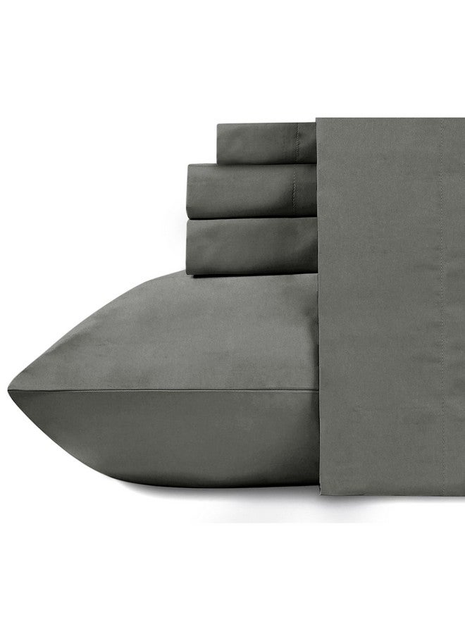 Naksh Bedsheet King Size Bed Cotton 210 TC Plain, Grey | 1 King Size Bedsheet Cotton (108 x 108 Inch) and 2 Pillow Covers - Image 2