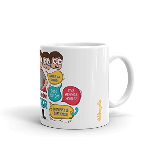 Oye Happy - Great Indian Father Illustrated Premium Mug - Best Gift for Dad on Birthday/Father's Day - Image 4