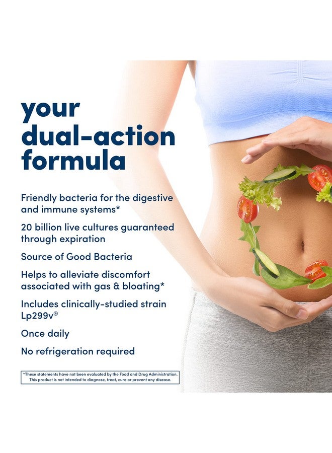 Enzyme Probiotic Complex Plus 20 Billion Microorganisms Clinically Studied Strain Advanced Support For Gas & Bloating* Nongmo 60 Capsules 60 Total Servings