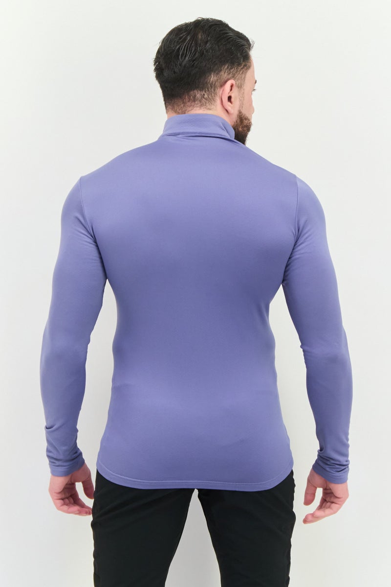 Adidas Men Sportswear Fit Long Sleeve Outdoor Sweatshirt, Slate Blue  - Image 4