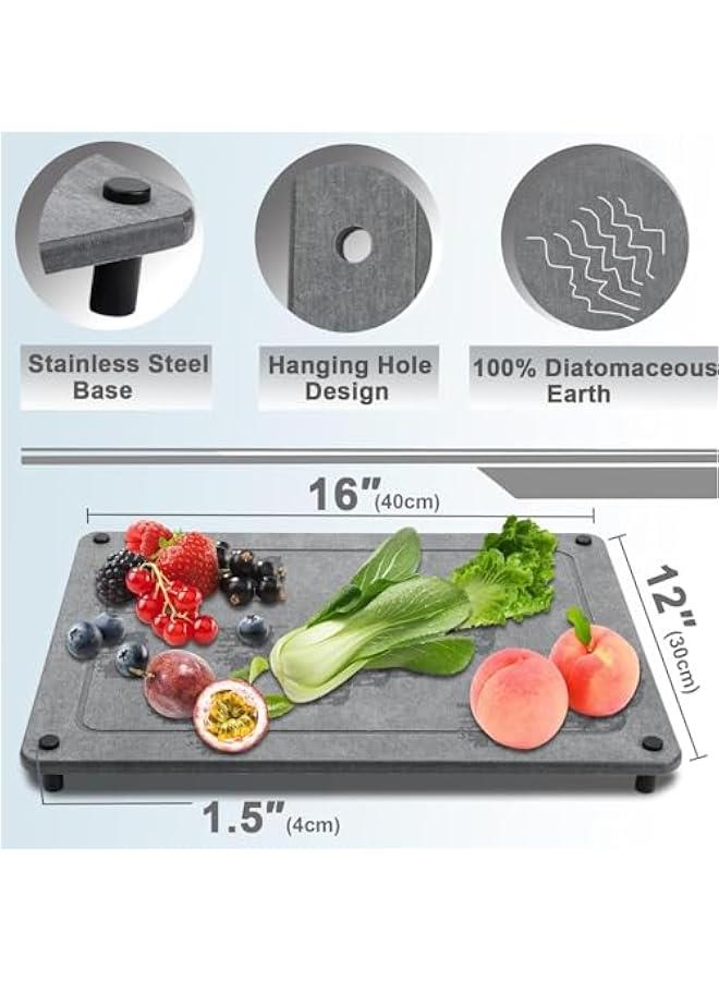 HOOKOR Dish Drying Mats for Kitchen Counter-Dries Instantly – Stainless Steel Feet, Home Dish Drying Pad, Dishes, Etc.Dish Drying Mats(40x30CM)  - Image 5