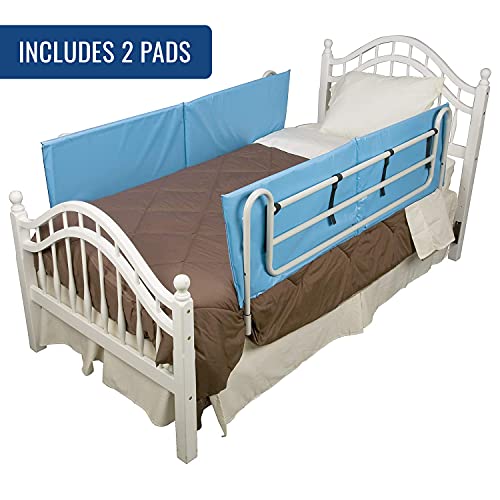 DMI غطاء سكة السرير DMI، padding سكة السرير ووسادة واقية للسرير لكبار السن، المعاقين أو ذوي الاحتياجات الخاصة، السكك غير مشمولة، غطاء مبطن فقط، أزرق، 60 × 15 × 0.5، 2 عدد - Image 4