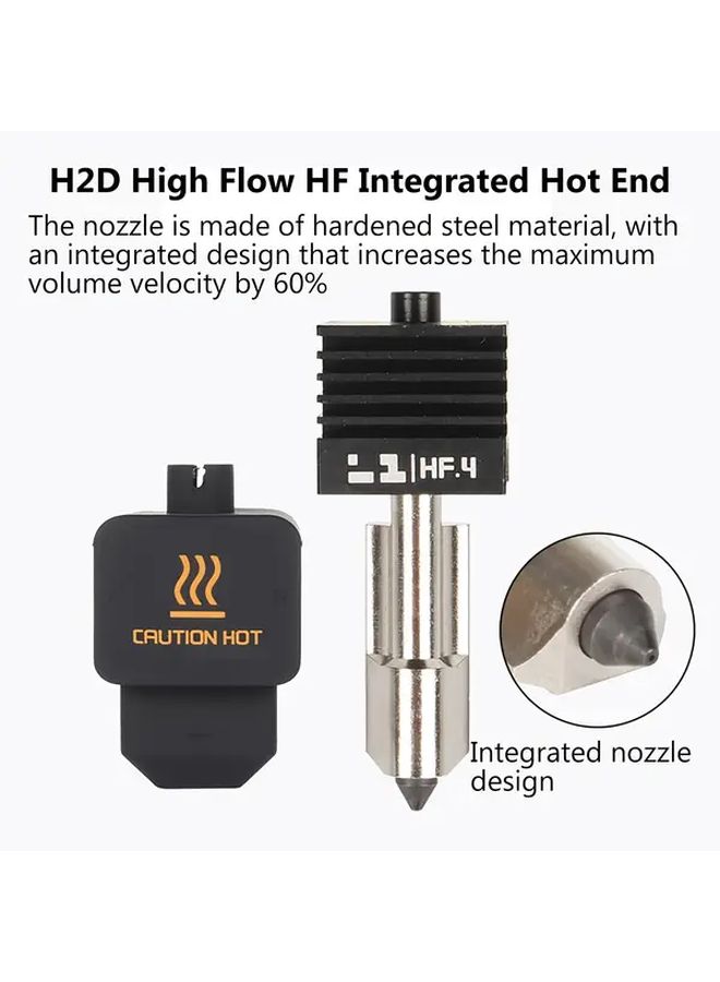 طقم النهاية الساخنة 0.4 مم عالي التدفق H2D كومبو لطابعات Bambu Lab H2D A1 A1 Mini ثلاثية الأبعاد - Image 5