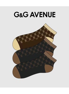 G&G AVENUE Men's and women's socks can be worn all season, ankle socks, sports breathable socks, three pairs of short socks  - Image 1