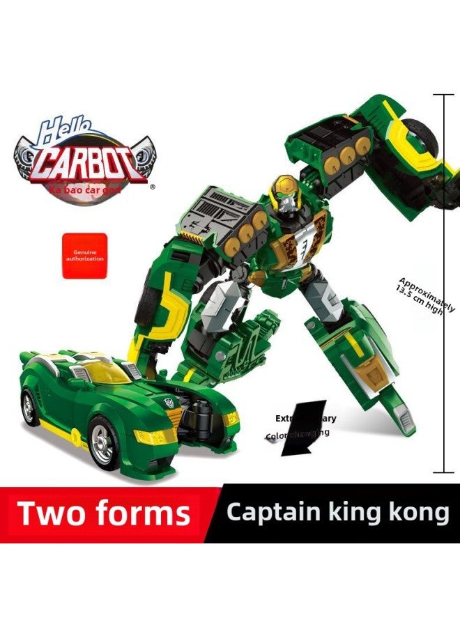 Genuine Kabao Car God Transforming Robot King Kong Reloading Rescue Special Police Creates Giant Fit Children's Toy-Color:Captain King Kong  - Image 1