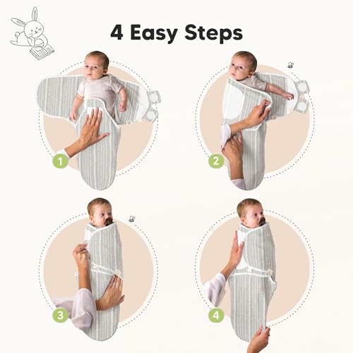 KeaBabies 3Pack Organic Swaddles for Newborns Girls Boys with Hats Soft Cotton Baby Sleep Sacks 03 Months Breathable Baby Hats and Swaddles 03 Months Newborn Essentials Must Haves Prairie - Image 3