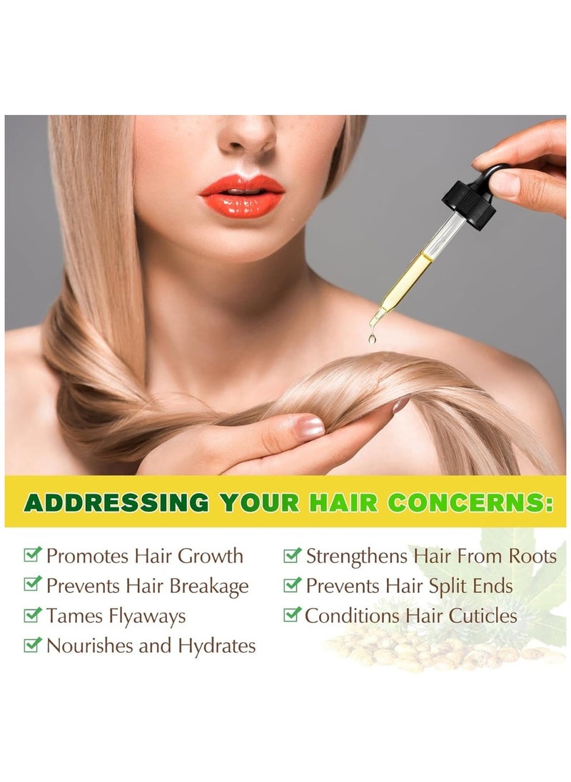 HUALIJIA - 60ml Jamaican Black Castor Oil for Hair 100% Pure Cold Pressed Stimulate Growth for Hair Eyelashes Eyebrows Nails Skin Moisturizer Hair Oil and Body Oil Moisturizing Massage Oil - Image 1