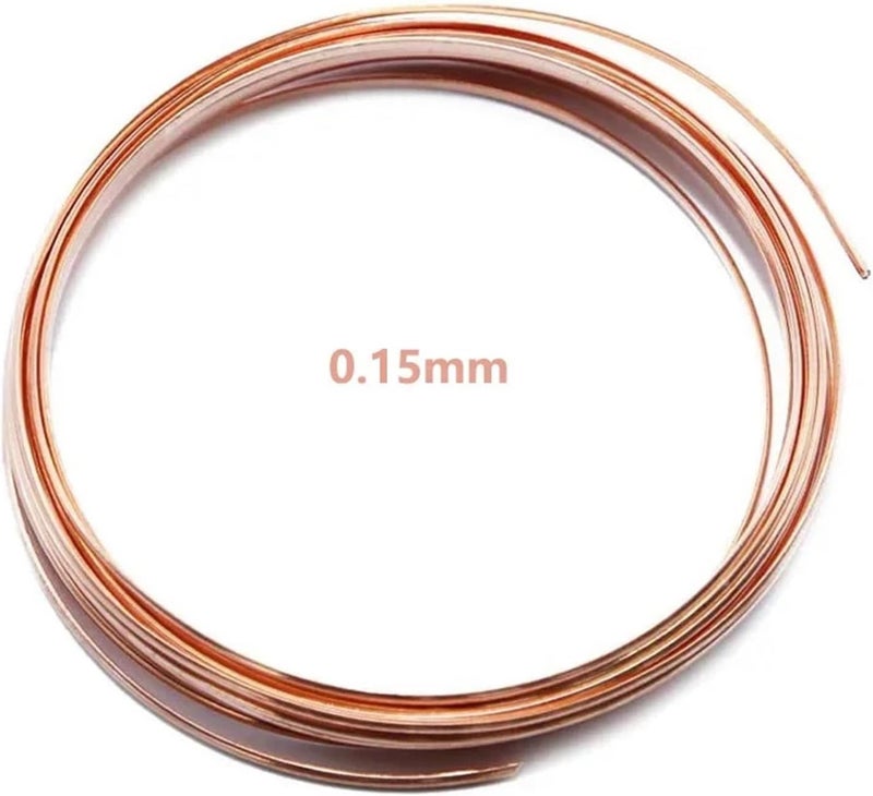 1-10 Meters T2 Bare Copper Wire Pure Copper Wire DIY Thin Soft Copper Coil Conductive Line Diameter 0.1/0.15/0.2/0.3/0.4/0.5~5mm(0.15mm 10Meters) - Image 2