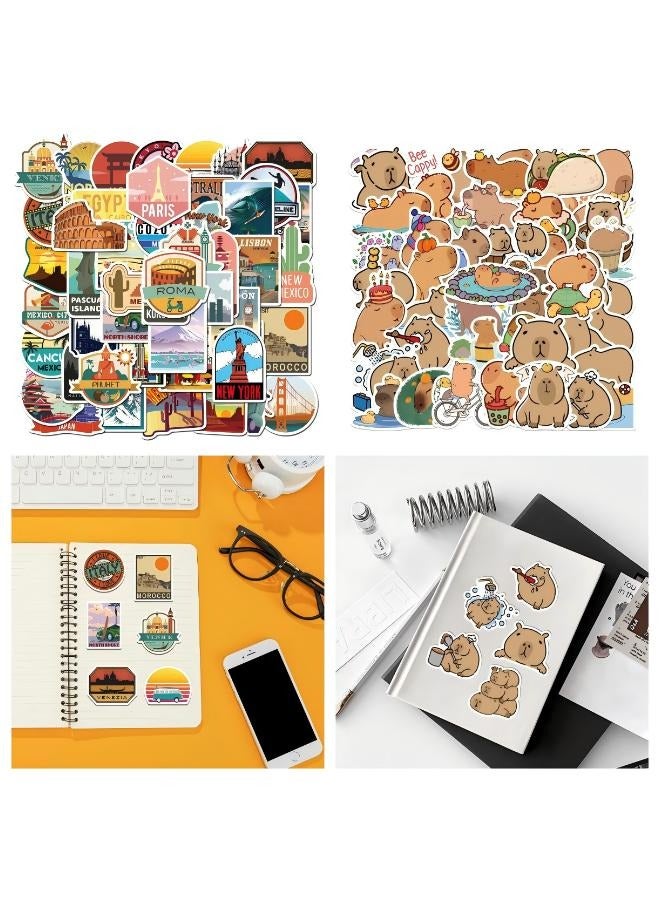100 Pcs Minimalist Korean Stickers, Laptop Ledger, Water Cup, Ipad Phone Case Decoration, Waterproof Sticker  - Image 1