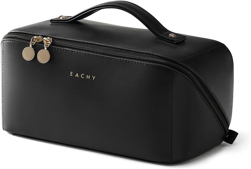 EACHY Travel Makeup Bag,Large Capacity Cosmetic Bags for Women,Waterproof Portable Pouch Open Flat Toiletry Bag Pattern Makeup Bag - Image 1