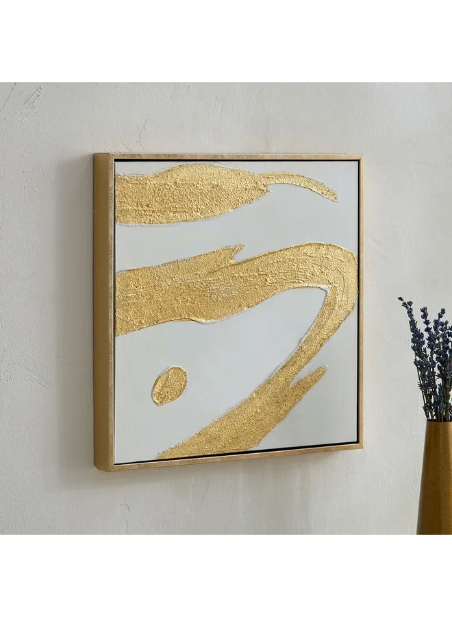 Home Box Nairobi Abstract Hand Painted Framed Wall Art 42 X 4 X 42 Cm
