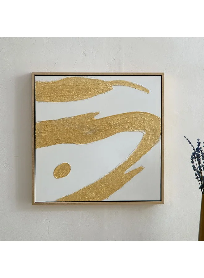 Home Box Nairobi Abstract Hand Painted Framed Wall Art 42 X 4 X 42 Cm