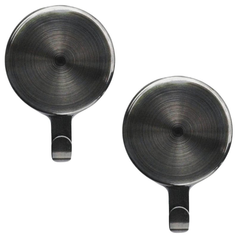 Haute Decor Attract Magnetic Wreath Hanger Brushed Nickel  Set of 2 Magnets  for 2 Metal DoorsSurfaces or 1 SinglePane Glass DoorWindow  Holds up to 10lbs - Image 1