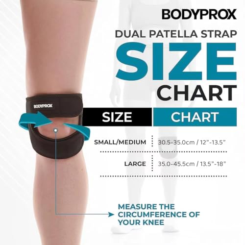 Bodyprox Patellar Tendon Support Strap (Small/Medium),Knee Pain Relief Adjustable Neoprene Knee Strap For Running,Arthritis,Jumper,Tennis Injury Recovery - Image 2