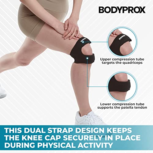 Bodyprox Patellar Tendon Support Strap (Small/Medium),Knee Pain Relief Adjustable Neoprene Knee Strap For Running,Arthritis,Jumper,Tennis Injury Recovery - Image 3