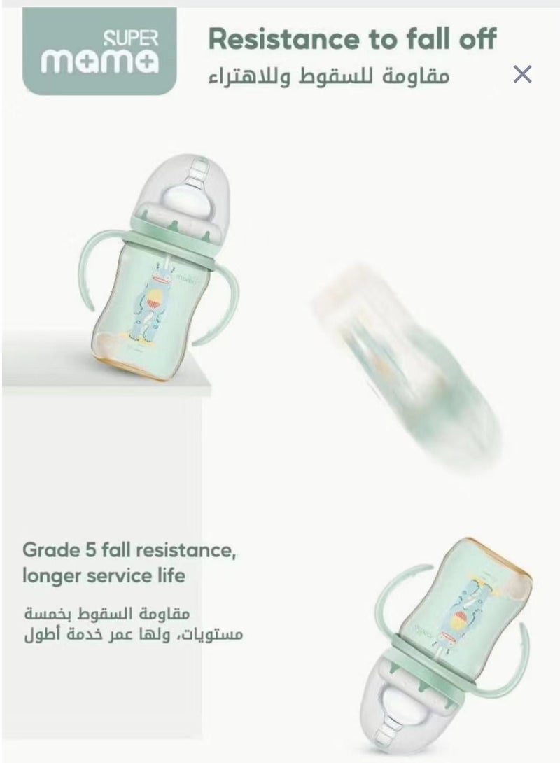 سوبر ماما PPSU سيليكون الحلمة مع مقبض زجاجة الرضاعة - Image 5