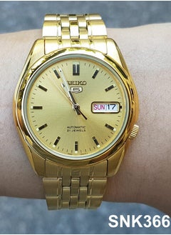 Seiko ساعة يد أوتوماتيكية من الفولاذ المقاوم للصدأ باللون الذهبي SNK366K1  - Image 3