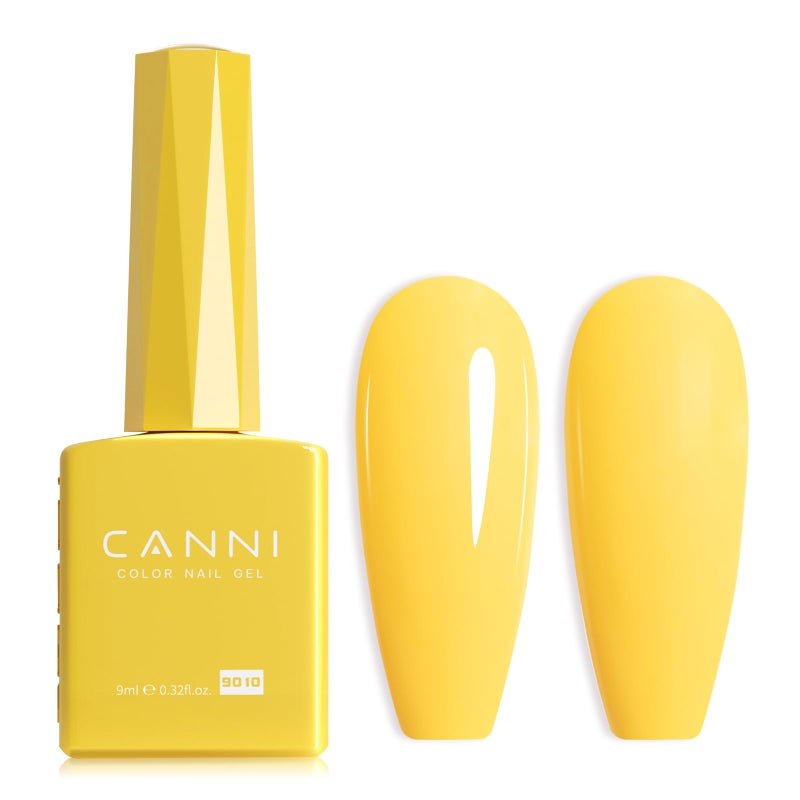 CANNI Yellow Gel Nail Polish, 1Pcs Pastel Yellow Gel Polish Color High Gloss Soak Off U V Nail Manicure Salon DIY - Image 1