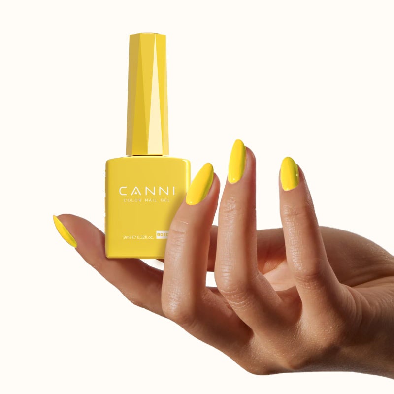 CANNI Yellow Gel Nail Polish, 1Pcs Pastel Yellow Gel Polish Color High Gloss Soak Off U V Nail Manicure Salon DIY - Image 5