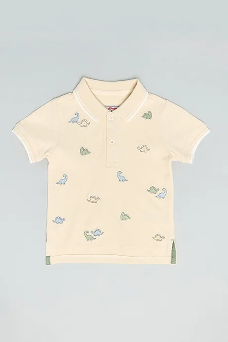 أر أند بي Embroidered Polo T-Shirt with Short Sleeves