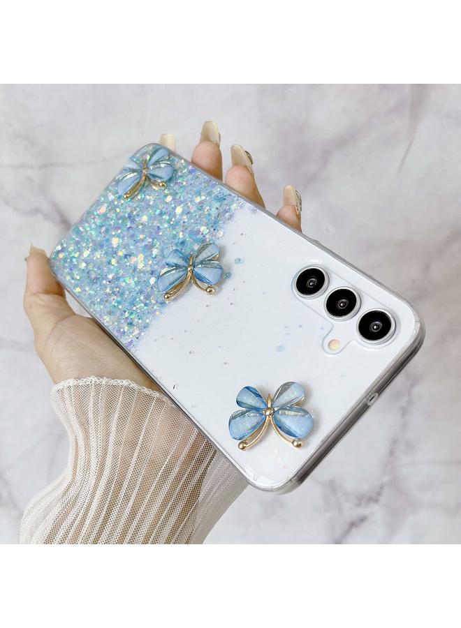 erorex Case For Samsung Galaxy A55 5G Luminous Starry Sky Glitter Butterfly TPU Phone Case - Image 4