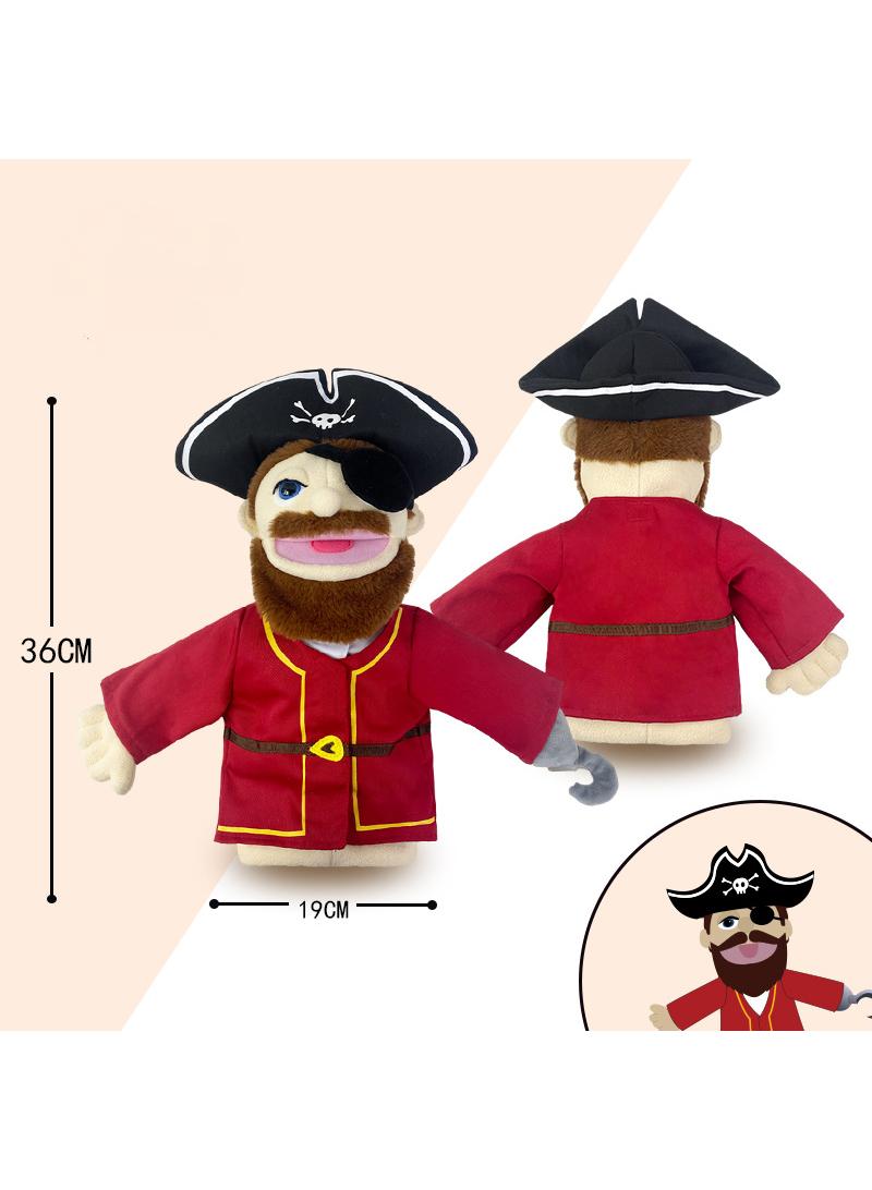 general 1 Pcs Pirate Professional Figurine Role Playing Parent-Child Interaction Toy Family Companionship Plush Doll Figurine Toy Hand Puppet - Image 2
