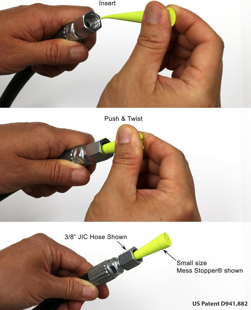 Mess Stopper Universal Oil Service Rubber Plugs and Caps Kit, 4 Medium, 4 Small Sizes, Round - Image 3