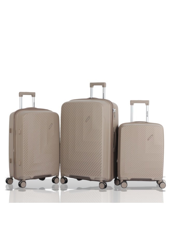 أفياتور طقم حقائب سفر فاخر ومتكامل – 3 قطع من AVIATOR مصنوع من البولي بروبلين ضدالكسر متانة عالية – تصميم عصري – أداء مثالي في كل رحلة - Image 1