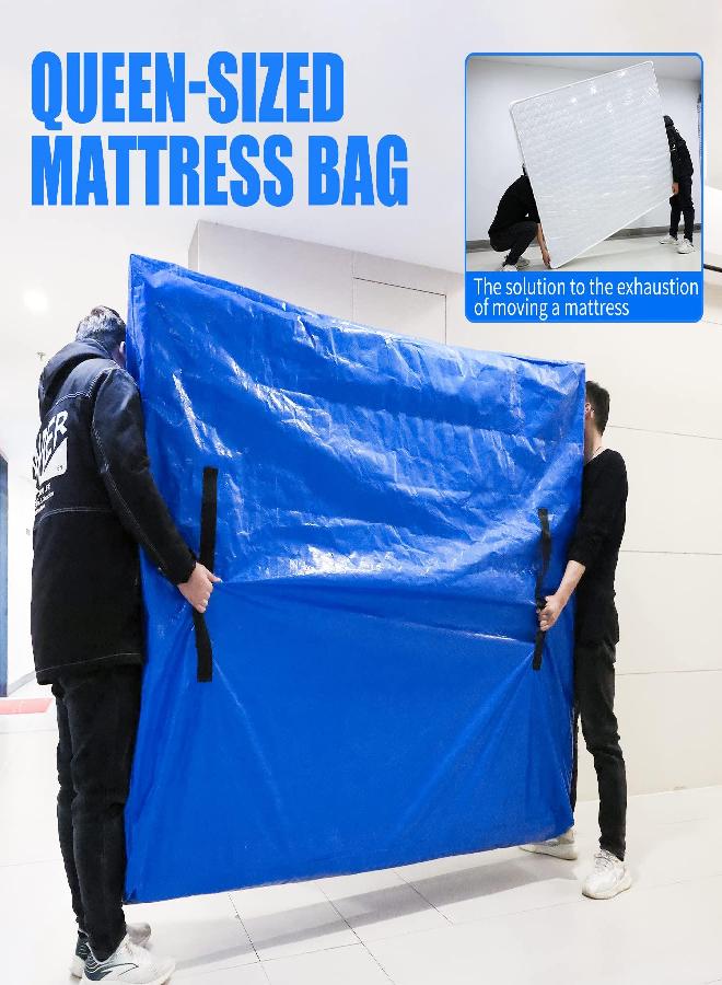 Antimbee Mattress Bag for Moving & Storage of Queen Size, Heavy Duty Mattress  Cover for Moving with 12 Handles and Dual Zippers Closure, Thick Reusable  Mattress Protector for Moving Supplies & Moving