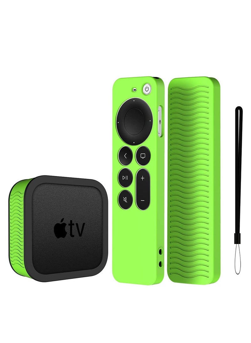 KASTWAVE Case for 2021 Apple TV 4K Siri Remote Cover, with Silicone Protective TV Box Case for Apple TV 4K 2021, Skin-Friendly/Anti-Slip/Shockproof - Image 1