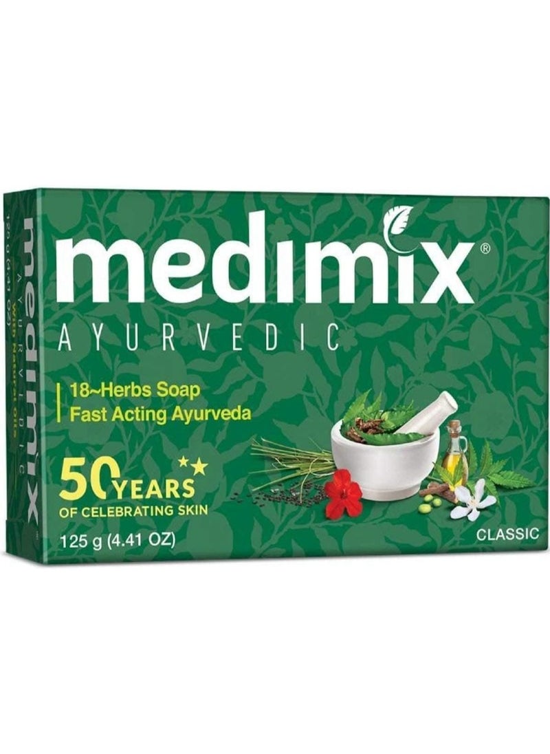 Medimix Ayurvedic 18 Herbal Classic Soap 125gm (Pack of 5)  - Image 2
