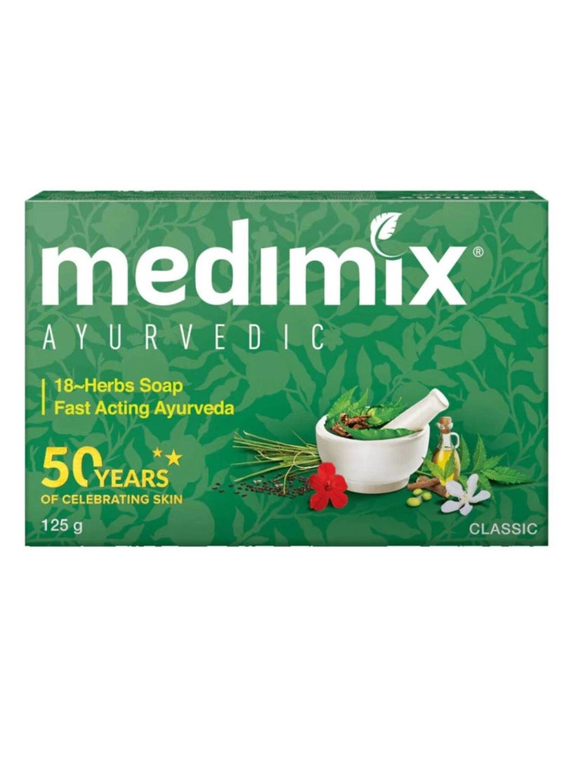 Medimix Ayurvedic 18 Herbal Classic Soap 125gm (Pack of 5)  - Image 3