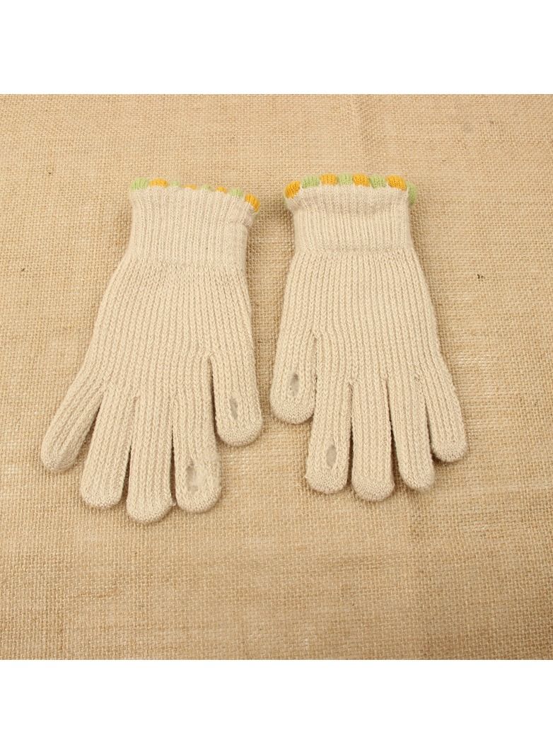 Loquat Solid Knit Gloves 