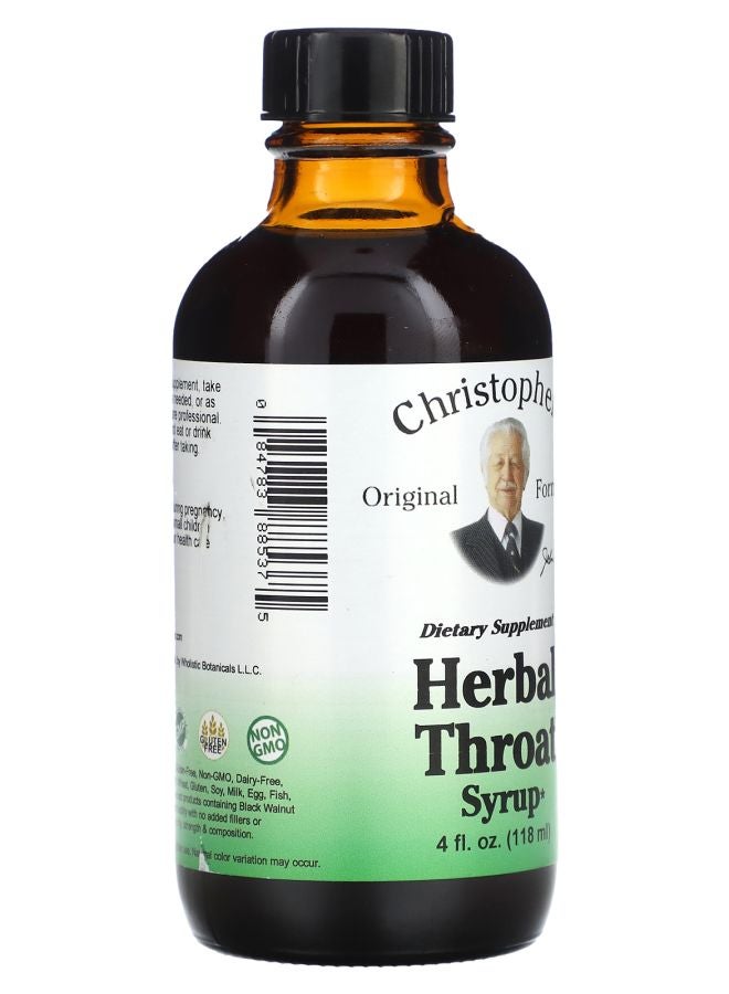 Christopher's Original Formulas Herbal Throat Syrup 4 fl oz (118 ml) - Image 2