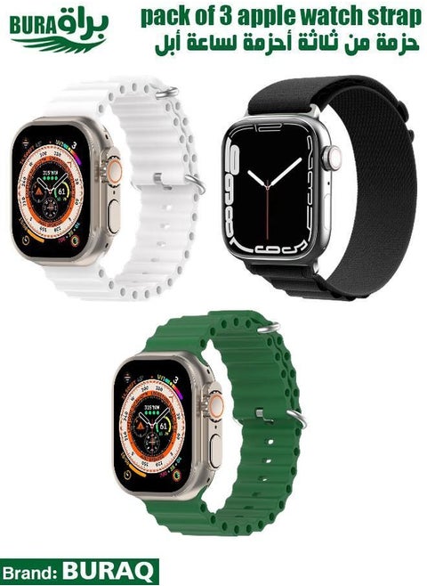 Apple Watch Band Strap For Apple Watch Ultra 2/Ultra 49mm, Series 10 46mm, 9/8/7 45mm, SE2/SE/6/5/4 44mm, 3/2/1 42mm