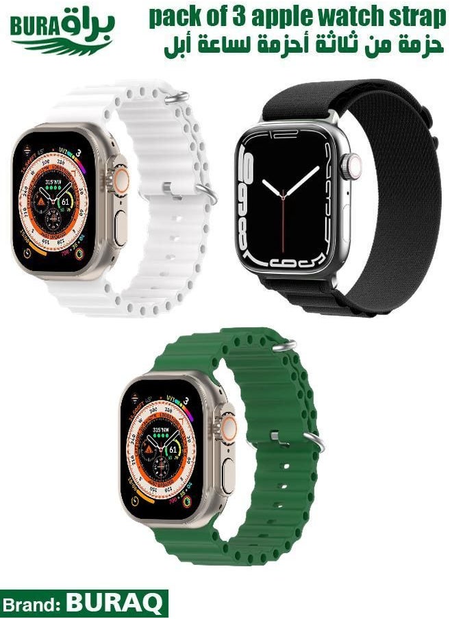 Apple Watch Band Strap For Apple Watch Ultra 2/Ultra 49mm, Series 10 46mm, 9/8/7 45mm, SE2/SE/6/5/4 44mm, 3/2/1 42mm