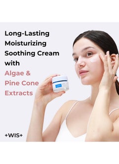 +WIS+ +WIS+ Long-Lasting Moisturizing Soothing Repair Cream, Daily Face Care Cream with Algae and Pine Cone Extracts for Dry Skin, Sensitive Skin, Not Tested on Animals, No Parabens (1.76 Fl Oz)  - Image 2