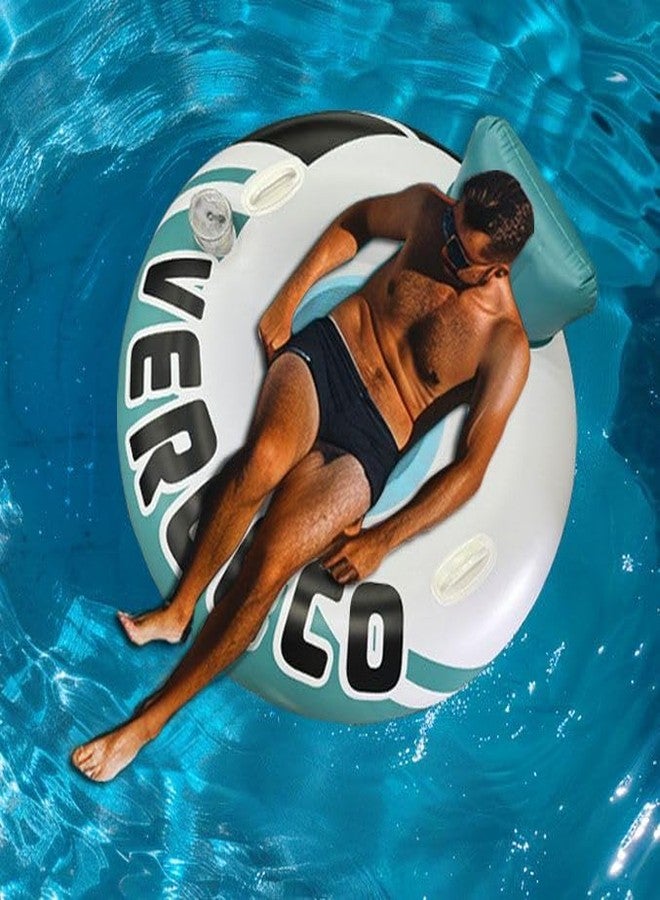 Verceco 2 Packs Inflatable Pool Floats Adult Tube Floaties for Floating Pool Chair Float Lounger Floats Raft with Cup Holder - Image 5