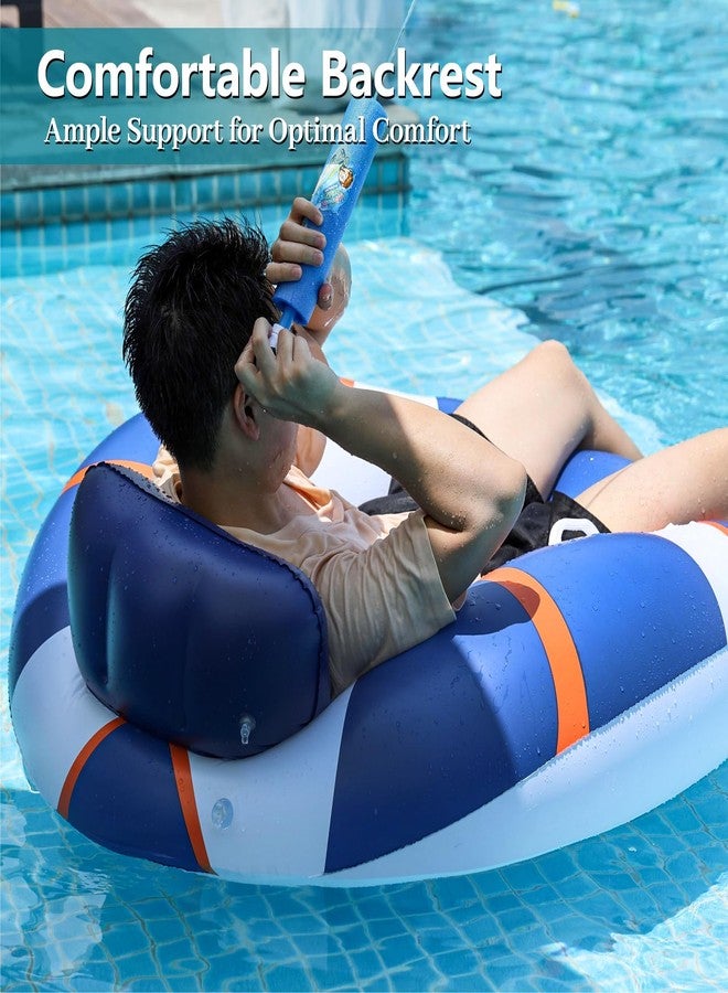 Verceco 2 Packs Inflatable Pool Floats Adult Tube Floaties for Floating Pool Chair Float Lounger Floats Raft with Cup Holder - Image 4