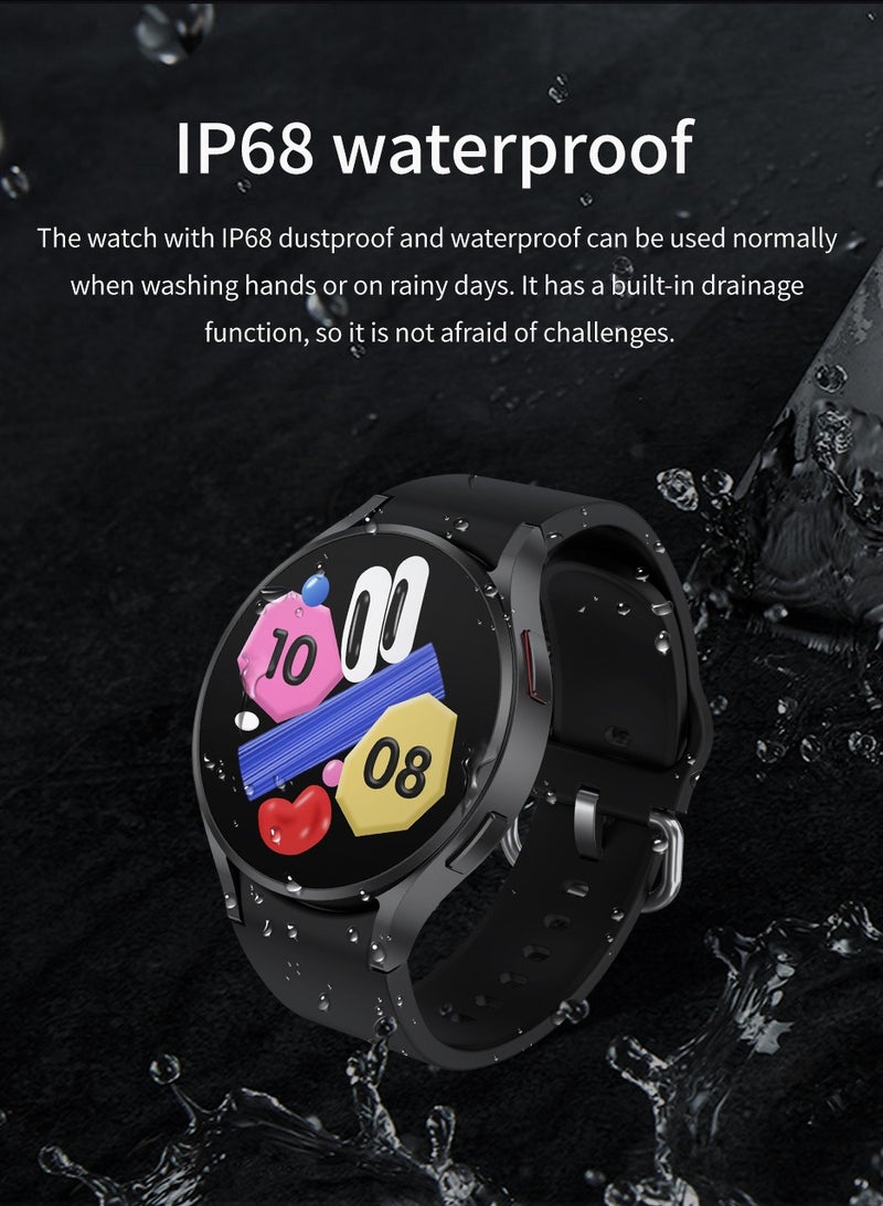 GULFLINK M10 smart watch 1.39 inch TFT Round Screen Heart Rate Fitness Tracker Blood Pressure Monitor Wireless charging smartwatch- Silver - Image 2