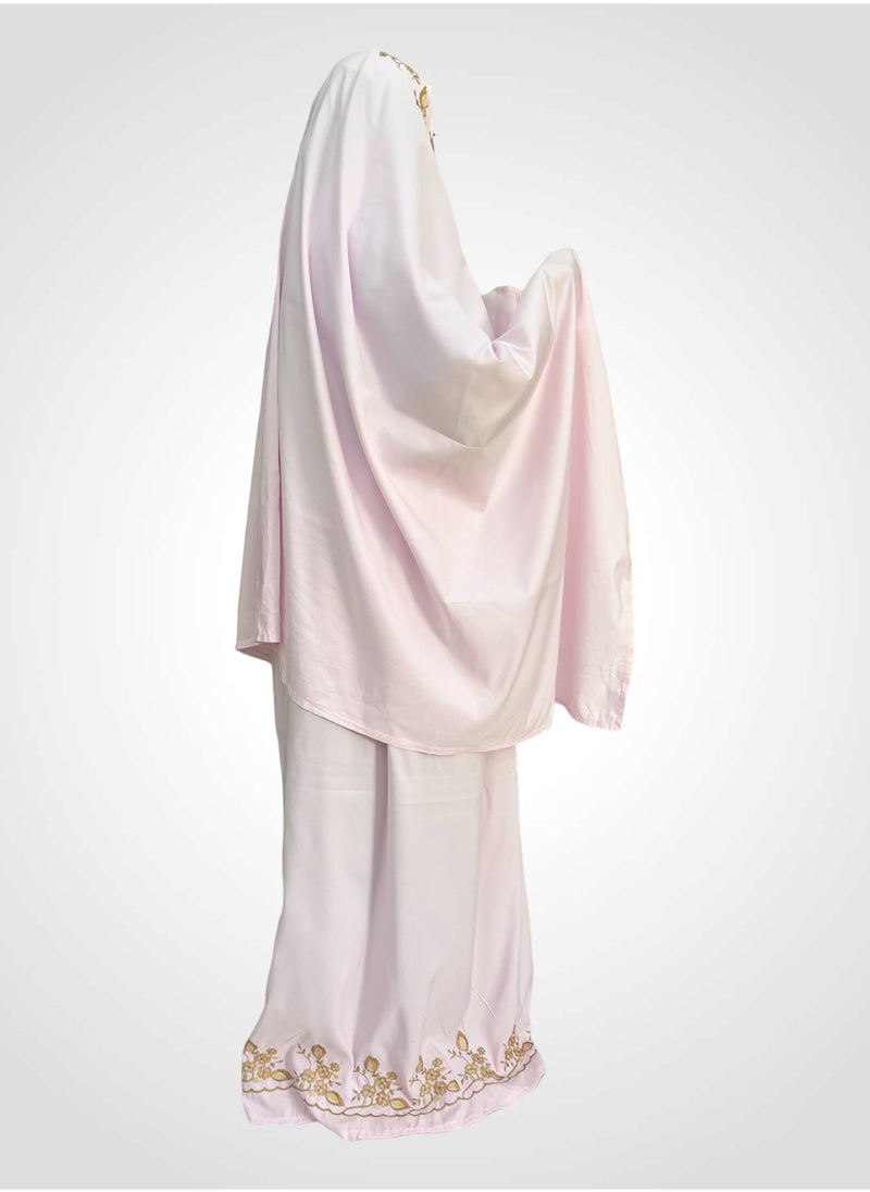 AL-HRAER - A Soft And Comfortable Two-Piece Embroidered Cotton Prayer Sheet That Fits All Sizes - Image 1